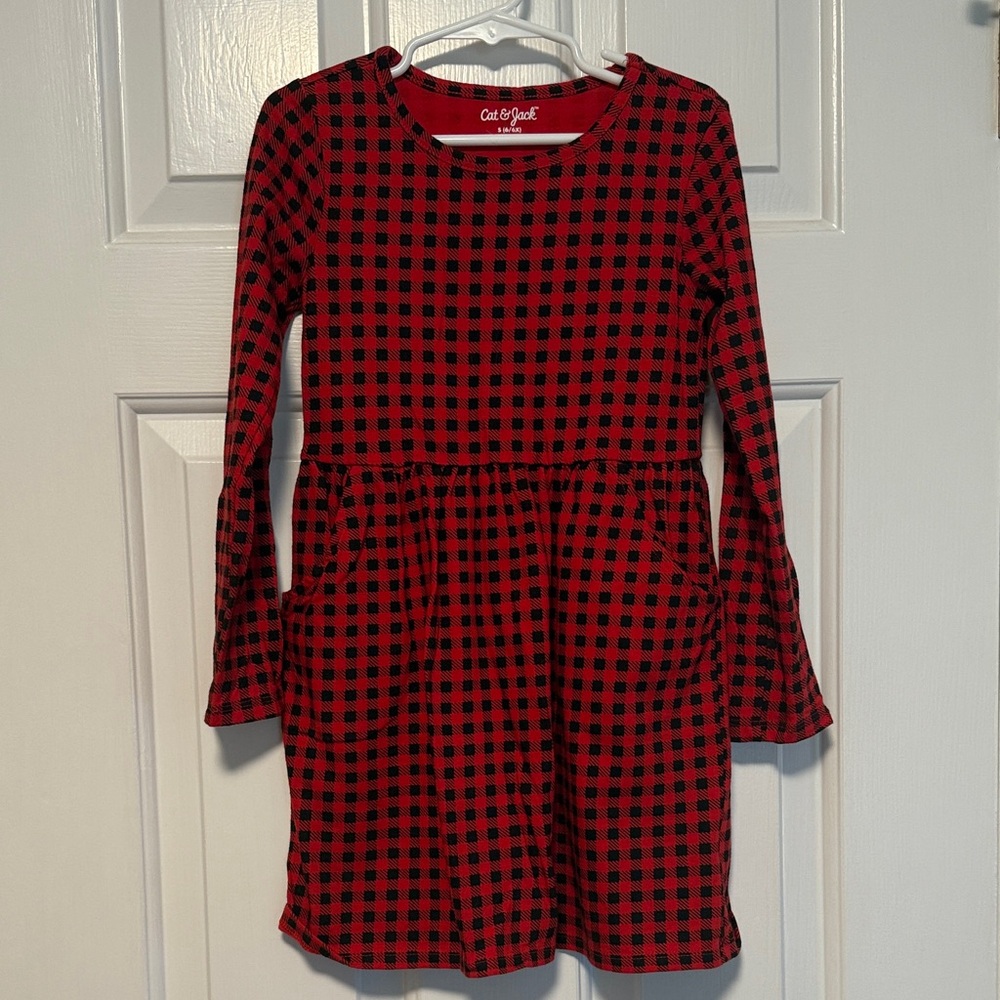 Cat & Jack Kids Red Checkered Dress